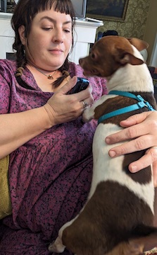 I help Jane's listen to audio books and surf the web